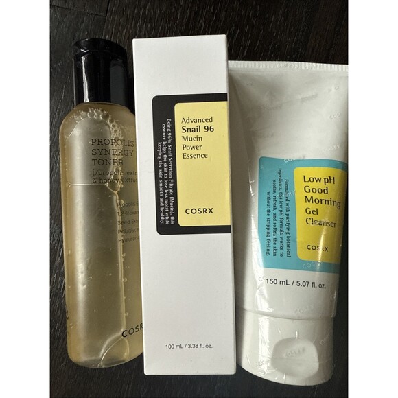COSRX Advanced Snail96 Mucin essence + Propolis Synergy Toner + Low pH Cleanser - Picture 1 of 11